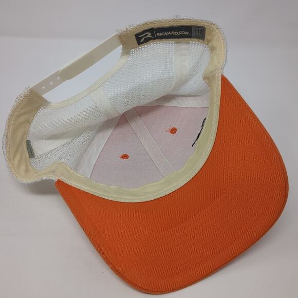 LCGC Snapback Trucker Hat Orange One Size Adjustable Mesh Back Richardson - Picture 6 of 9